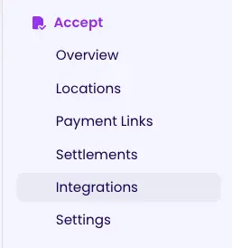 Navigate to Integrations