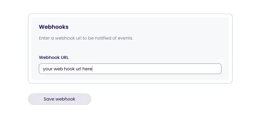 Configure Webhook URL